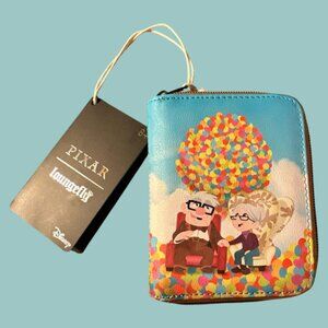 NWT Pixar Loungefly Disney's UP Wallet~ Carl & Ellie~ Compact~ Colorful (D22)